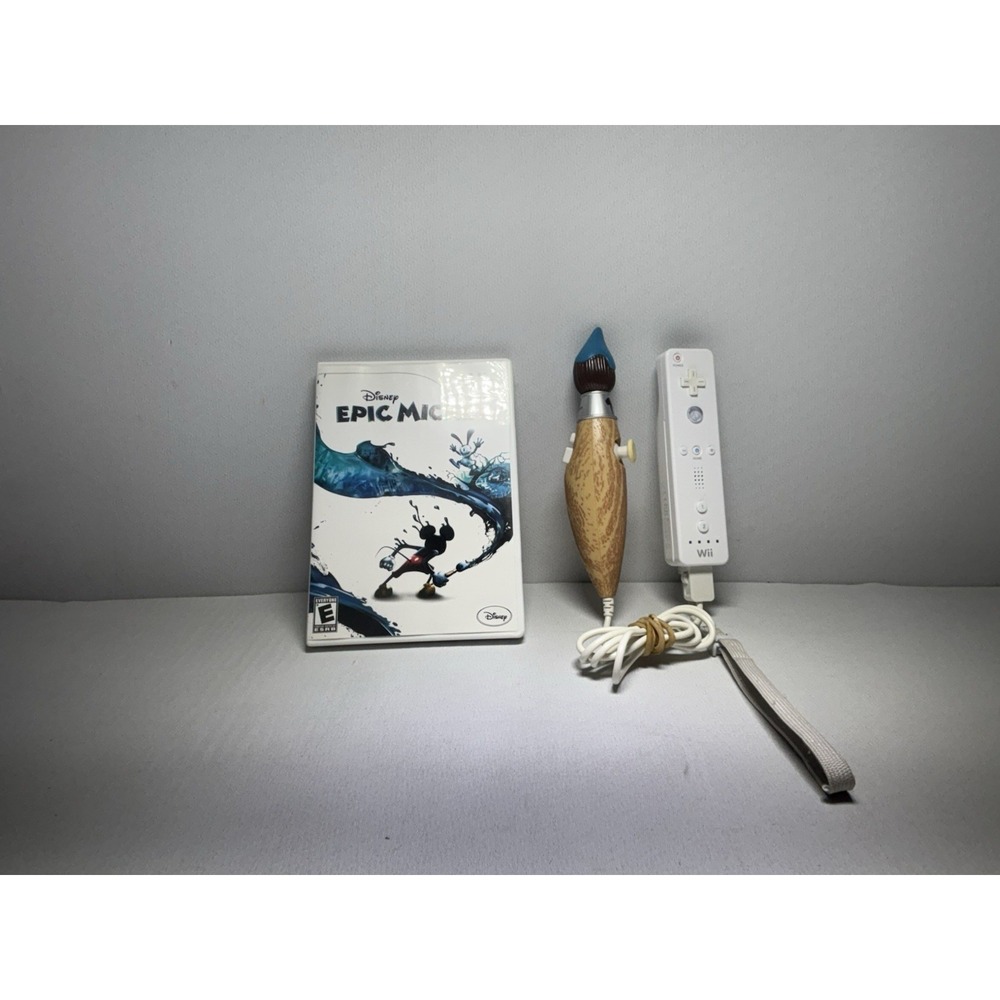 Disney Epic Mickey Wii Paintbrush Nunchuck Bundle